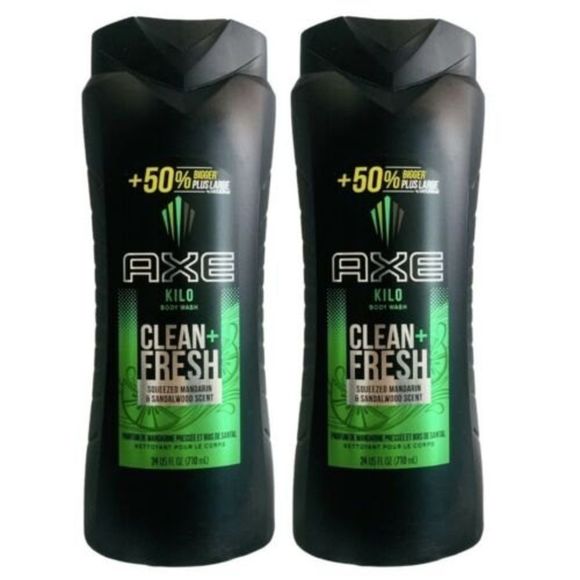 Axe Grooming 2x Axe Kilo Body Wash 24oz 7ml Each Mandarin